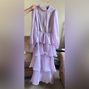 Purple ruffle dress